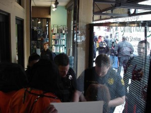 Shahin Saki watches police arrest CodePink protesters